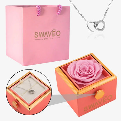 Eternal Rose Box with Engraved Necklace
