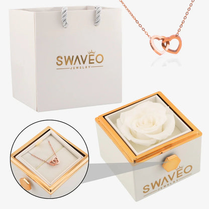 Eternal Rose Box with Engraved Necklace
