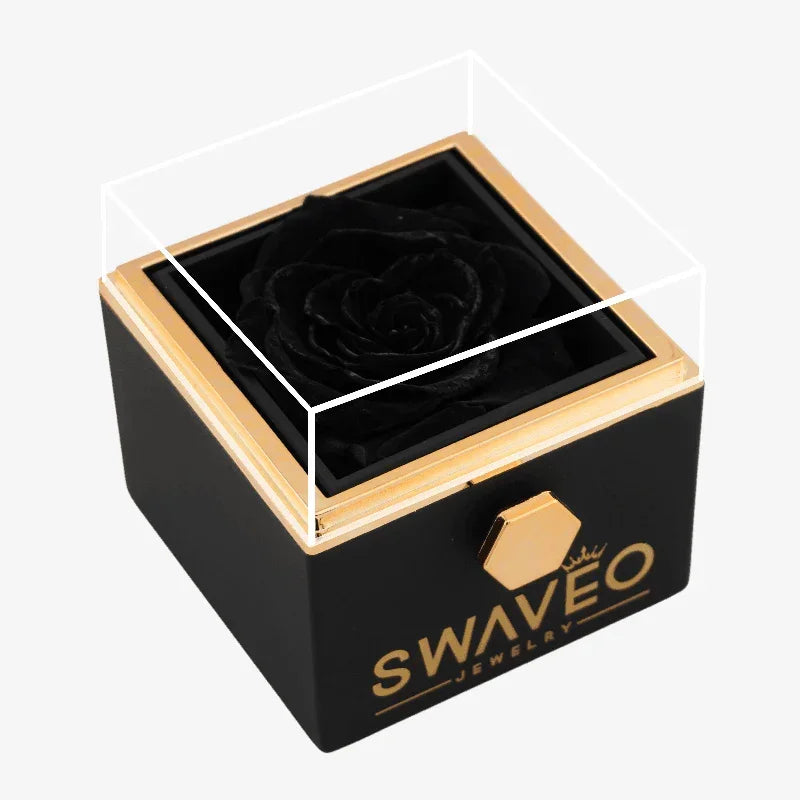 Eternal Rose Box with Engraved Necklace