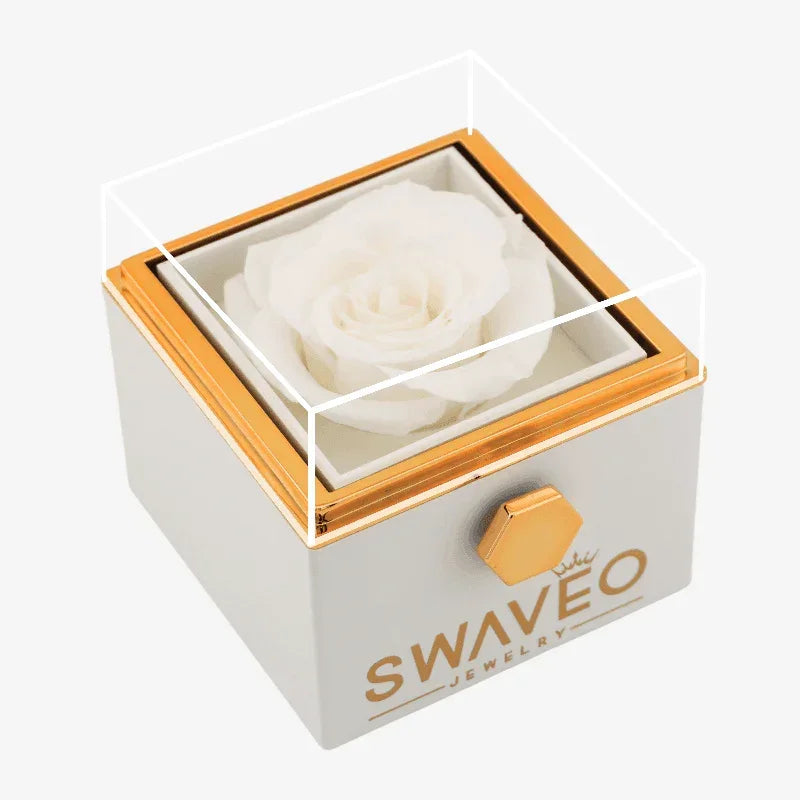Eternal Rose Box with Engraved Necklace